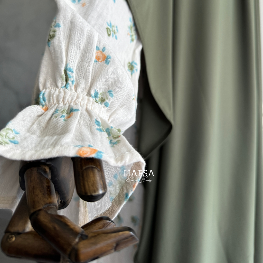 Cotton Flower Abaya