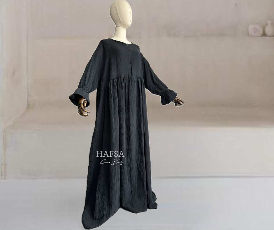 Musselin Rüschen abaya
