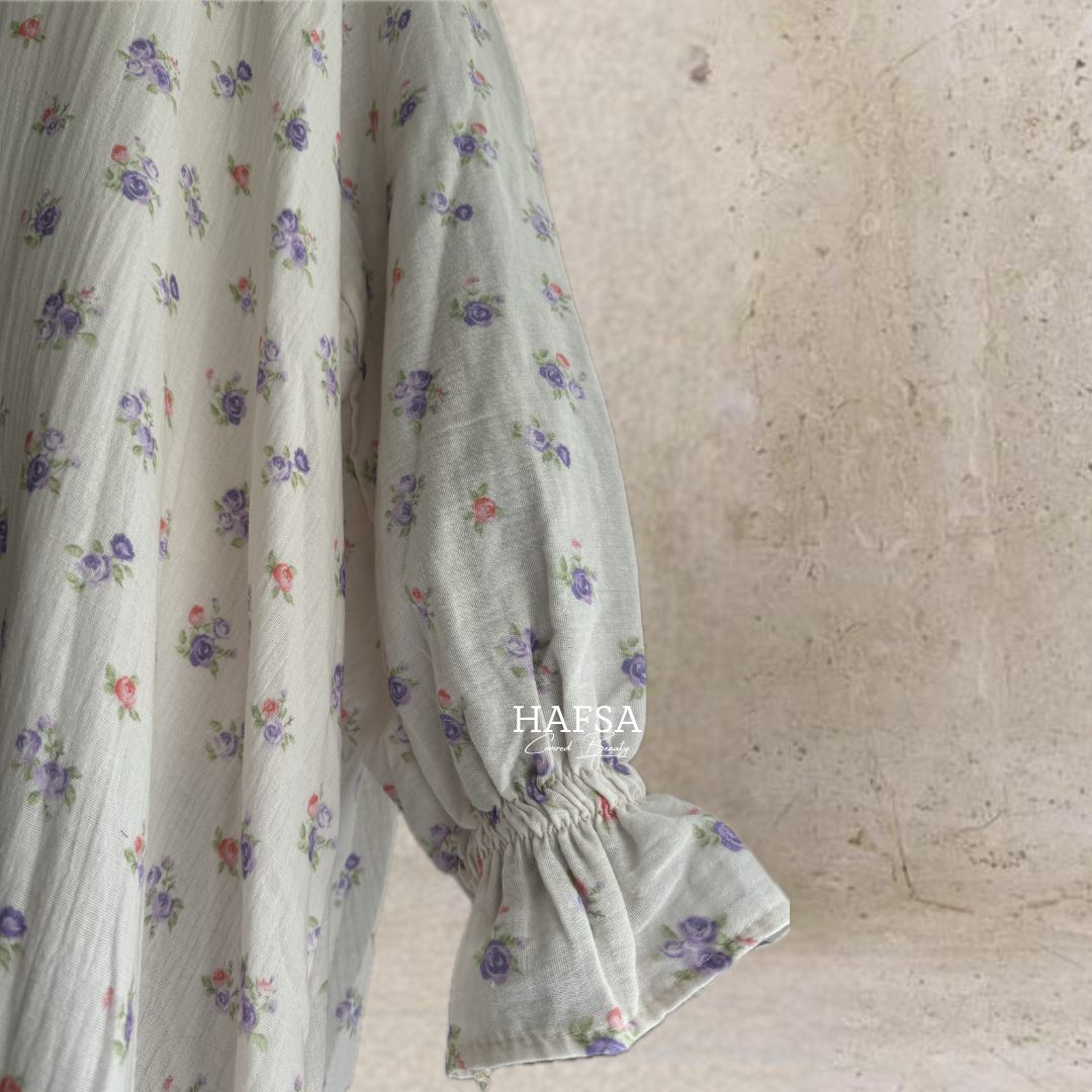 Cotton Flower Abaya
