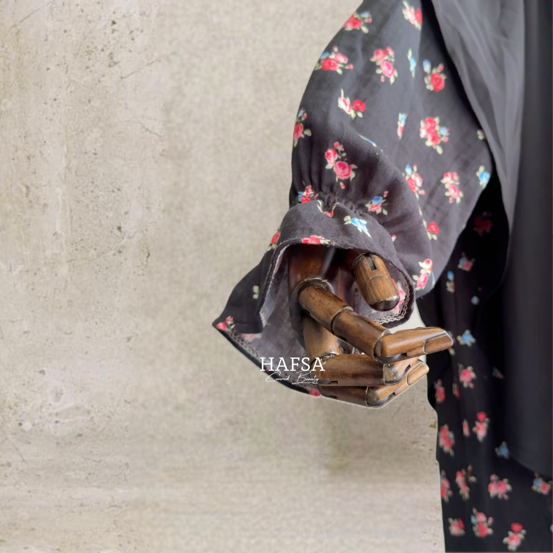 Cotton Flower Abaya