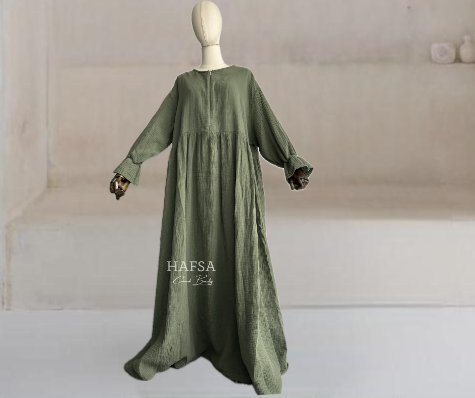 Musselin Rüschen abaya