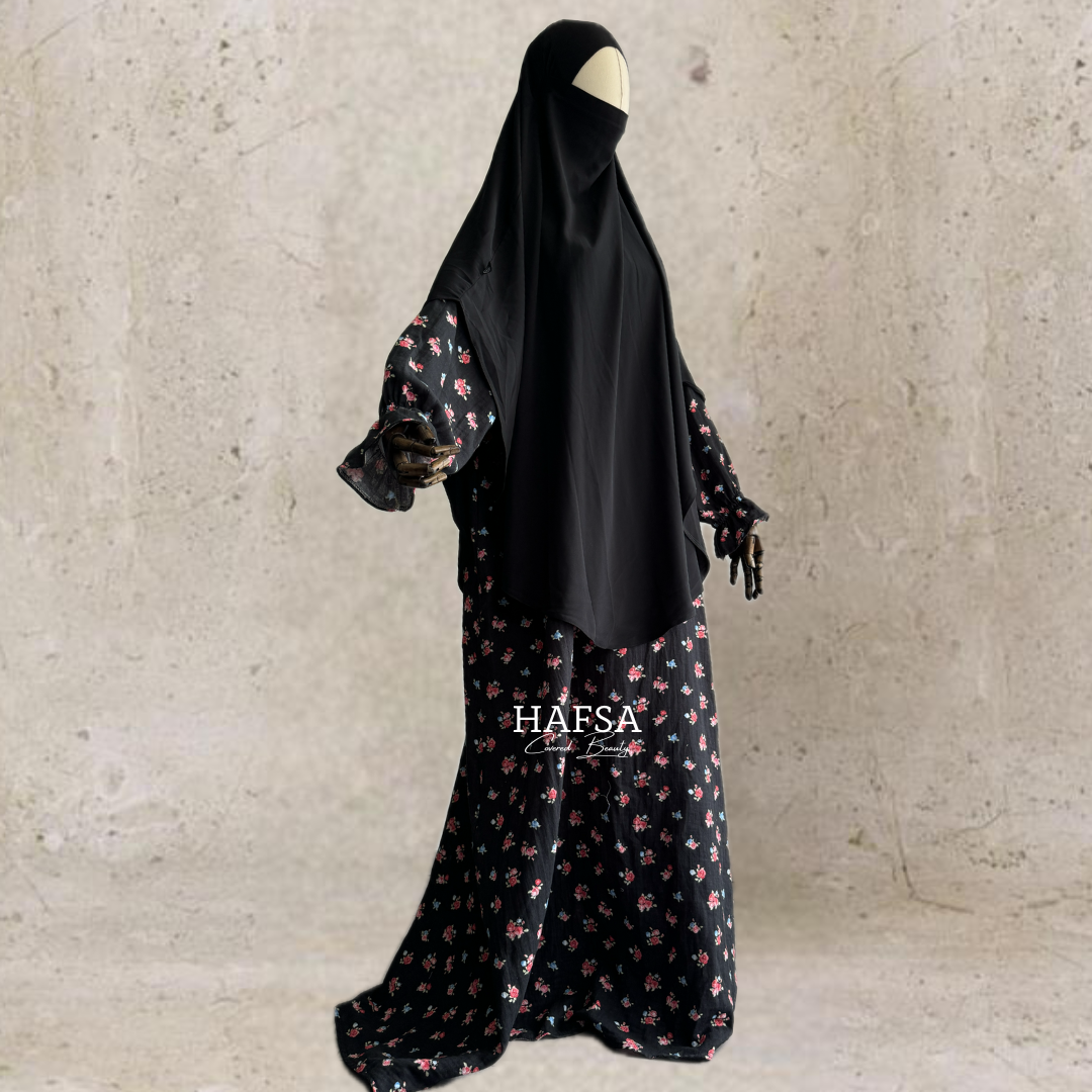 Cotton Flower Abaya