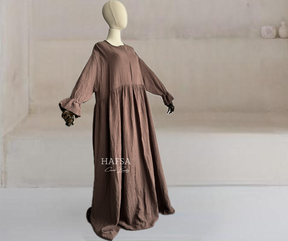 Musselin Rüschen abaya