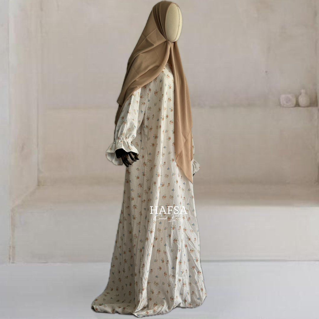 Cotton Flower Abaya