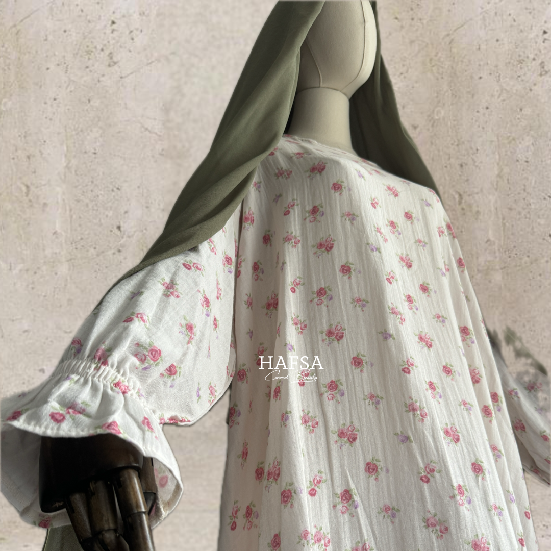 Cotton Flower Abaya