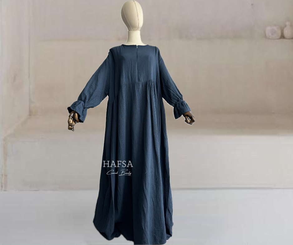 Musselin Rüschen abaya
