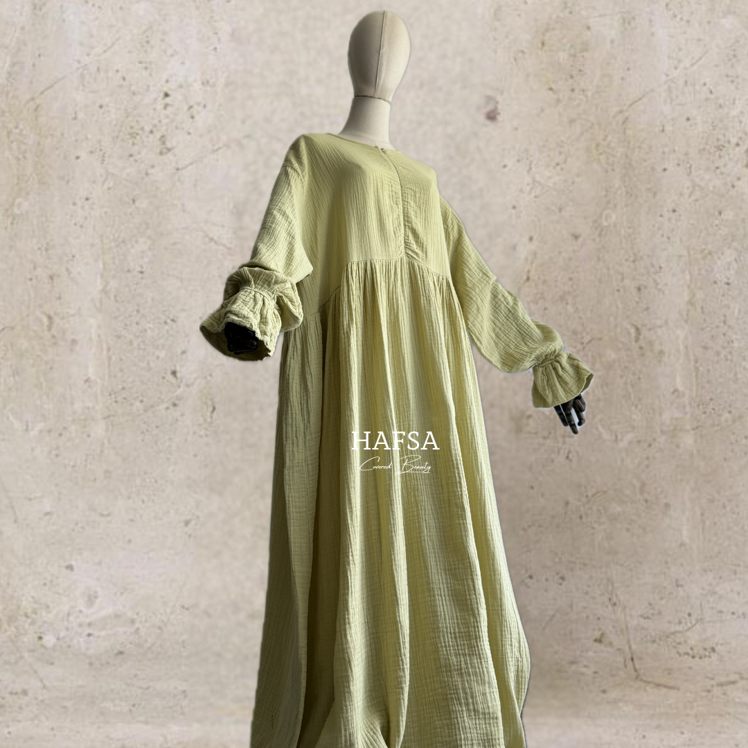 Rüschen Musselin abaya Long