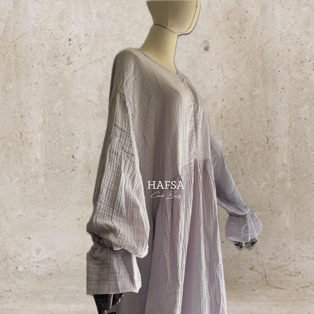 Rüschen Musselin abaya Long