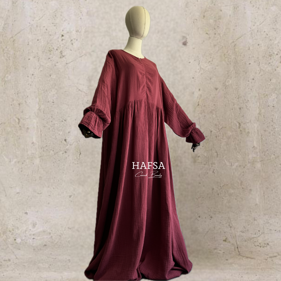Rüschen Musselin abaya Long
