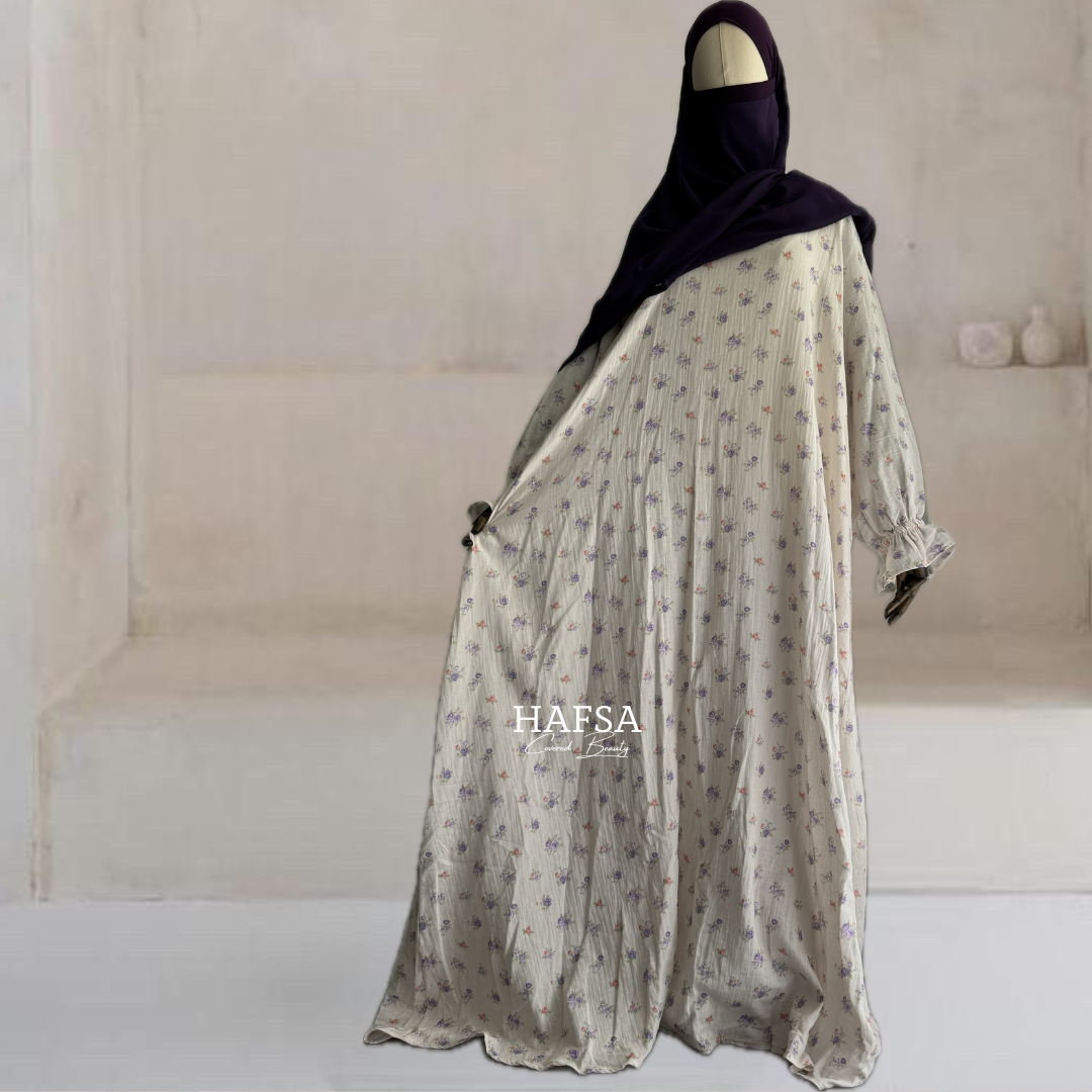 Cotton Flower Abaya