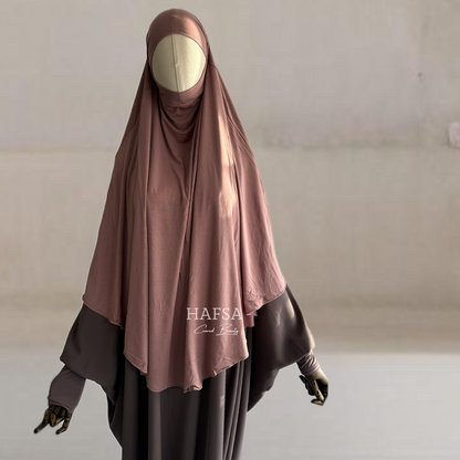 Jersey Midi Khimar Natural