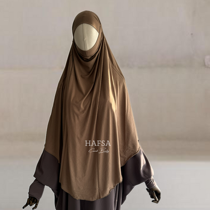 Jersey Midi Khimar Natural