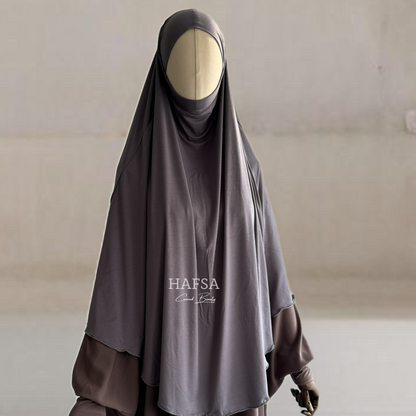 Jersey Midi Khimar Natural