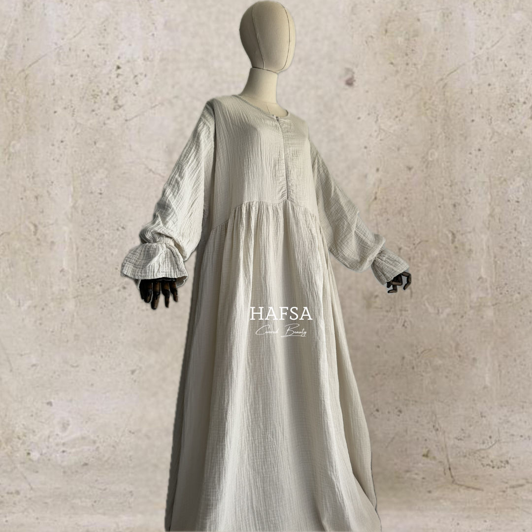 Rüschen Musselin abaya Long